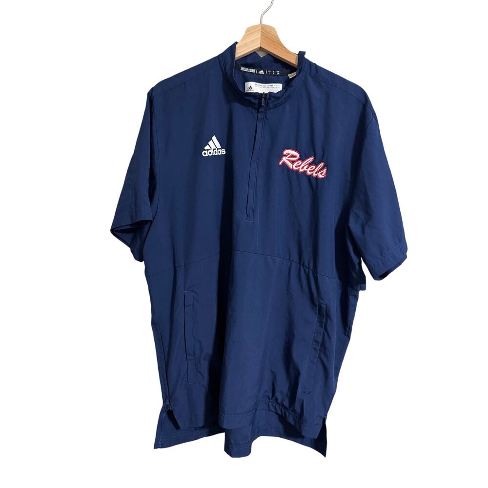 Adidas Quarter Zip REBELS Athletic Shirt Size Large